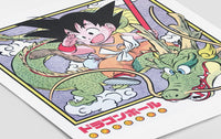 kid goku 11x11 inch risograph