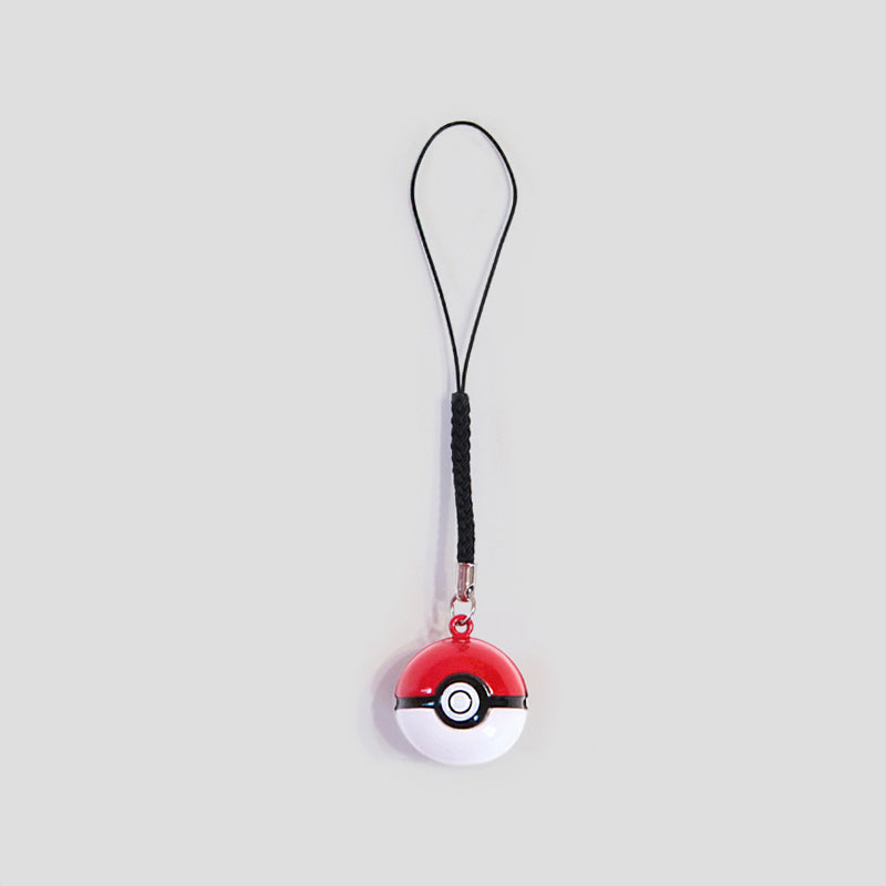 pokeball 1.5 inch bell charm